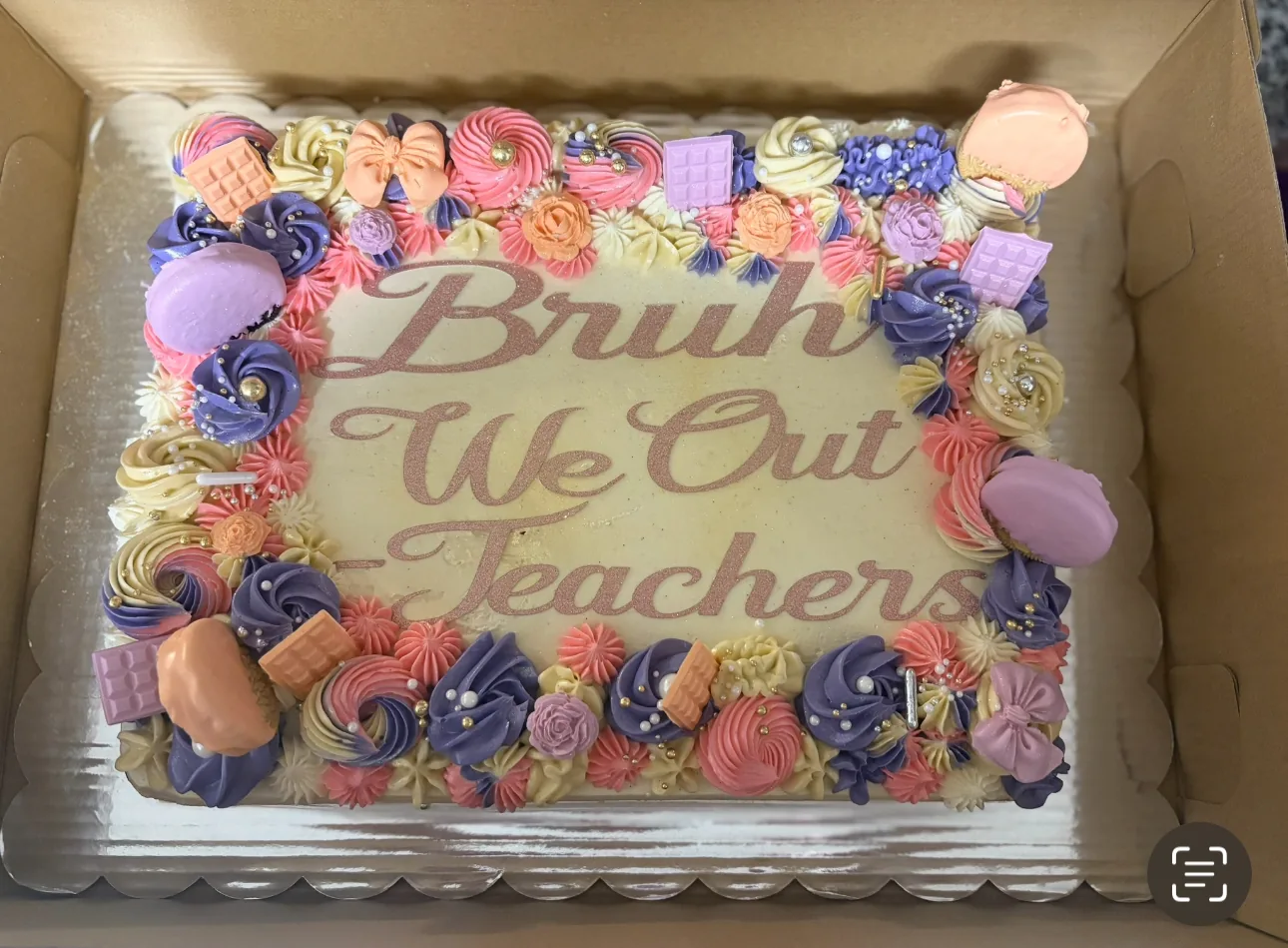 Custom celebration cake handcrafted by Khloe's Konfections